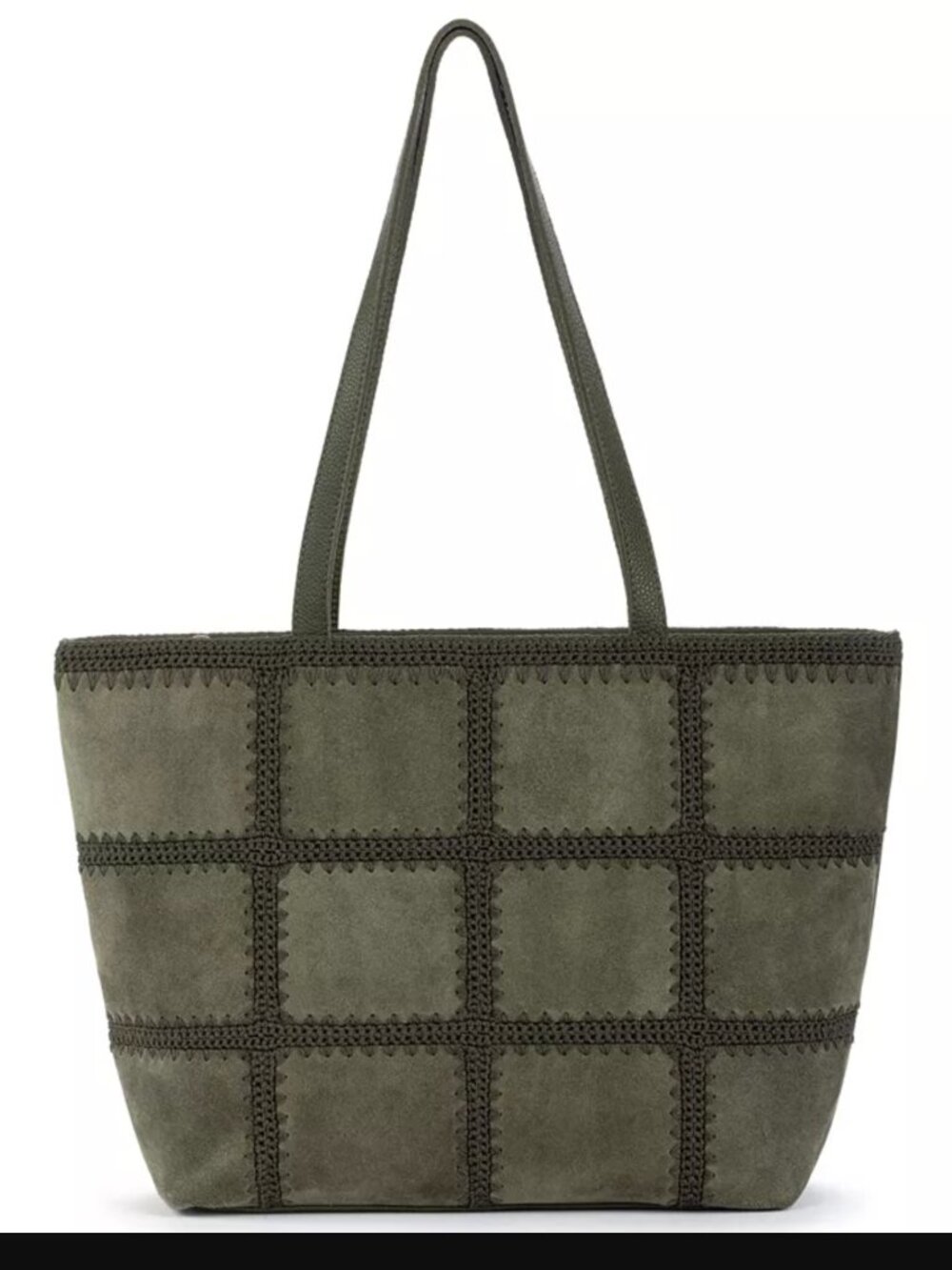 Like New - The Sak Melrose Metro Tote Olive Green Suede Bag